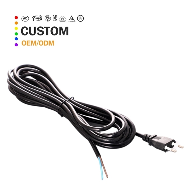 EU Standard BS Power Cable 2.5A - 2 Prong Figure 8 CEE7/16 PVC Extension Cord for Electronics