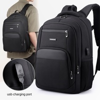 Sac à dos professionnel unisexe grande capacité 20-35L avec coussin d'air, ceinture, fermeture éclair étanche en nylon, sacoche pour ordinateur en polyester