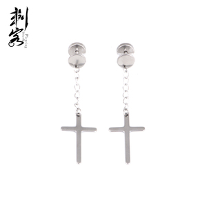 Croce su catena pendente 16 Gauge 316L in <span class=keywords><strong>acciaio</strong></span> <span class=keywords><strong>chirurgico</strong></span> finte spine - Product Image 3