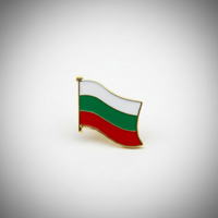 GREPAS GIFTS Épinglette drapeau de la Bulgarie de 1 pouce, épinglette patriotique pour chapeau