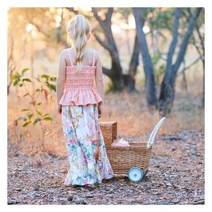 Chica <span class=keywords><strong>boutique</strong></span> dulce traje de bebé niño chaleco Rosa + falda de flores conjuntos de ropa para 1-6T - Product Image 5