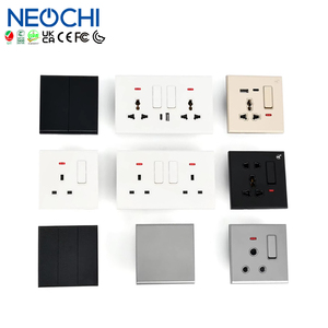 Interrupteurs Muraux Électriques Modernes Standard UK, 1/2/3/4 Gang 1/2 Voies pour Bureau et Maison, Accessoires Électriques, Vente en Gros Usine - Product Image 1