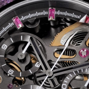 Montre mécanique pour homme 2025 Ro de haute qualité, personnalisée, entièrement en fibre de carbone, luxueuse, incrustée de pierres précieuses colorées - Product Image 3