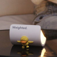 Lampe de table portable mignonne à LED personnalisée, rechargeable par USB, en forme de canard lesté, pour enfants, chevet, bureau, chambre à coucher, à intensité variable