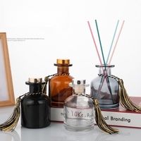 Flacon diffuseur d'arômes d'huiles essentielles de luxe personnalisé 150 ml, flacon vide en verre ambré pour diffuseur de parfum à bâtonnets