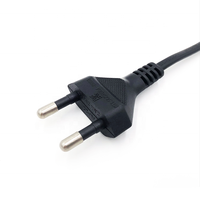 Prise électrique à 2 broches de sécurité, fil d'alimentation de 250V, approuvé corée, KC, 2pin