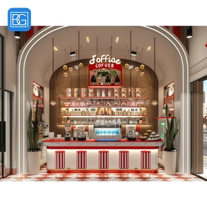 <span class=keywords><strong>Comptoir</strong></span> de présentation de pâtisseries sur mesure pour café, unité de <span class=keywords><strong>comptoir</strong></span> en <span class=keywords><strong>bois</strong></span>, zone de service frontale, étagère murale de présentation - Product Image 3