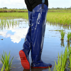 Bottes de pêche Factory Blue River pour hommes et femmes, bottes en PVC pour la plantation du riz, la pêche, le travail agricole - Product Image 5