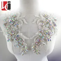 HC-4237 Hechun, venta al por mayor, apliques de diamantes de imitación con cuentas brillantes de cristal para vestido