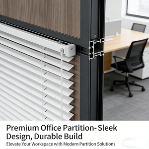 Cloison insonorisée simple SZMK 2026, cloison amovible commerciale, cloison à <span class=keywords><strong>cadre</strong></span> en aluminium pour la division des bureaux - Product Image 5