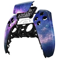Coque de manette personnalisée de haute qualité pour PS5 - Galaxy violet brillant