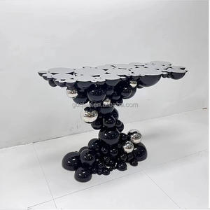 Moderna sala d'ingresso in acciaio inox bubble lobby view table soggiorno contro il <span class=keywords><strong>tavolo</strong></span> d'ingresso decorato a parete - Product Image 4