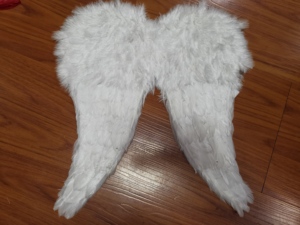 <span class=keywords><strong>Fata</strong></span> tinta con le ali di piume di carnevale fatte a mano per bambini adulti bianco angelo nero ala per feste di danza Cosplay di Halloween - Product Image 3