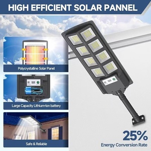 Boîtier de lampe panneau intégré lampadaire solaire all ine one street solar light 300w outdoor - Product Image 5