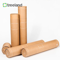 Conteneur d'emballage en carton Kraft cylindre biodégradable 50g avec disparition et estampage pour baume à lèvres déodorant chocolat et plus