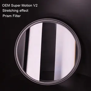 Fabrika OEM süper hareket V2 germe spor özel efektler prizma fotoğraf fraktal kamera Lens filtresi