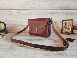 Personalized Purple <b>Leather</b> Crossbody Bag for Women Handmade <b>Small</b> <b>Purse</b> Cute Shoulder Bag Gift for Her - Product Image 1