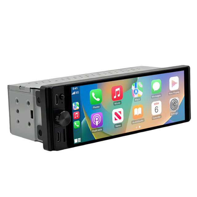 6.28" 1 Din Multimedia Car Stereo with Wireless Carplay Android Auto Car MP5 Player FM USB AUX-IN Car Radio Autostereo
