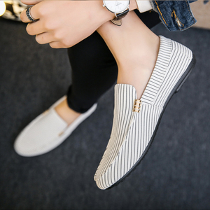Mocasines <span class=keywords><strong>de</strong></span> Lona con Rayas Blancas para <span class=keywords><strong>Hombre</strong></span>, Ligeros, Antideslizantes, Casuales, para Conducir, para Uso Diario - Product Image 3