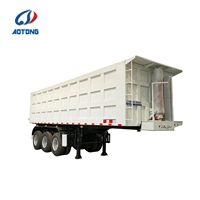 Remorque benne basculante hydraulique arrière pour tracteur de 30 à 40 mètres cubes à vendre – Remorques pour camions