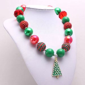 Enfants mignon bijoux enfants à la main acrylique strass perles violet collier de perles princesse fille collier - Product Image 6