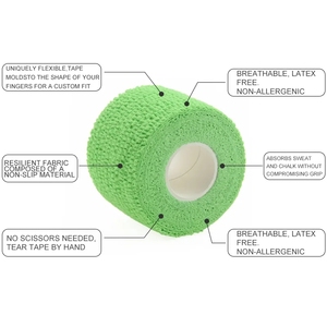 Nastro Elastico Sportivo in Cotone Traspirante con Logo Personalizzato, <span class=keywords><strong>5cm</strong></span>, Leggero ed Elastico, con Gancio per Presa e Supporto per Pollice, per Sollevamento Pesi - Product Image 5