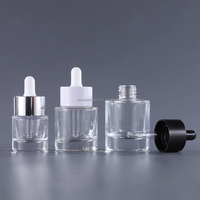 En stock, flacon de sérum en verre vide 30ml/50ml, bouchon compte-gouttes en caoutchouc, impression sur écran, emballage en carton pour sérum de soin de la peau, huile essentielle