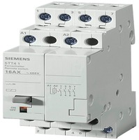 Disjoncteur sur rail DIN 5TT4104-2 400V, 16A, pour utilisation avec le commutateur télécommandé de la série 5TT4102.