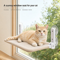 Lot de 2 perchoirs pliables pour chat à fixer sur fenêtre, hamac sans fil pour chat, lit de fenêtre sécurisé pour chat, perchoir pour chat d'intérieur, ventouse puissante