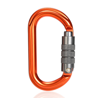 Mousqueton d'escalade en aluminium rond à verrouillage automatique en forme de D, 25 kN, haute résistance, pour équipement de sécurité professionnel d'escalade sur rocher