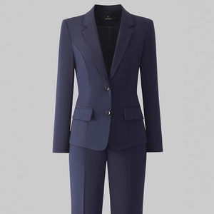 Women's <b>Black</b> Suit Set Long Sleeve Professional <b>Work</b> Uniform For Hotel Receptionist Spring Autumn Business Jacket <b>Pants</b> Outfit - Product Image 4