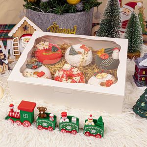 Bán Buôn Trắng Kẹo Hiển Thị Bao Bì Sô Cô La Bao Phủ Dâu Tây Pho Mát Bánh Hộp Thực Phẩm Cửa Sổ Trong Suốt Vuông Bánh Hộp - Product Image 6