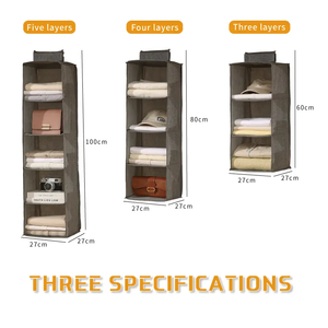 Nueva actualización, organizador de armario de tela no tejida plegable, estantes de almacenamiento colgantes para el hogar con Metal para zapatos y ropa - Product Image 3