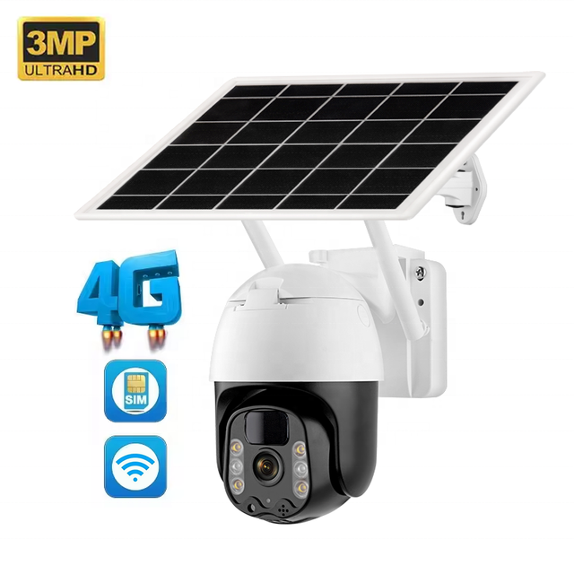 Wholesale Price Tuya WiFi 4G Solar Panel 3MP PTZ Camera with PIR Motion Detection 355 Pan/Tilt Outdoor Use