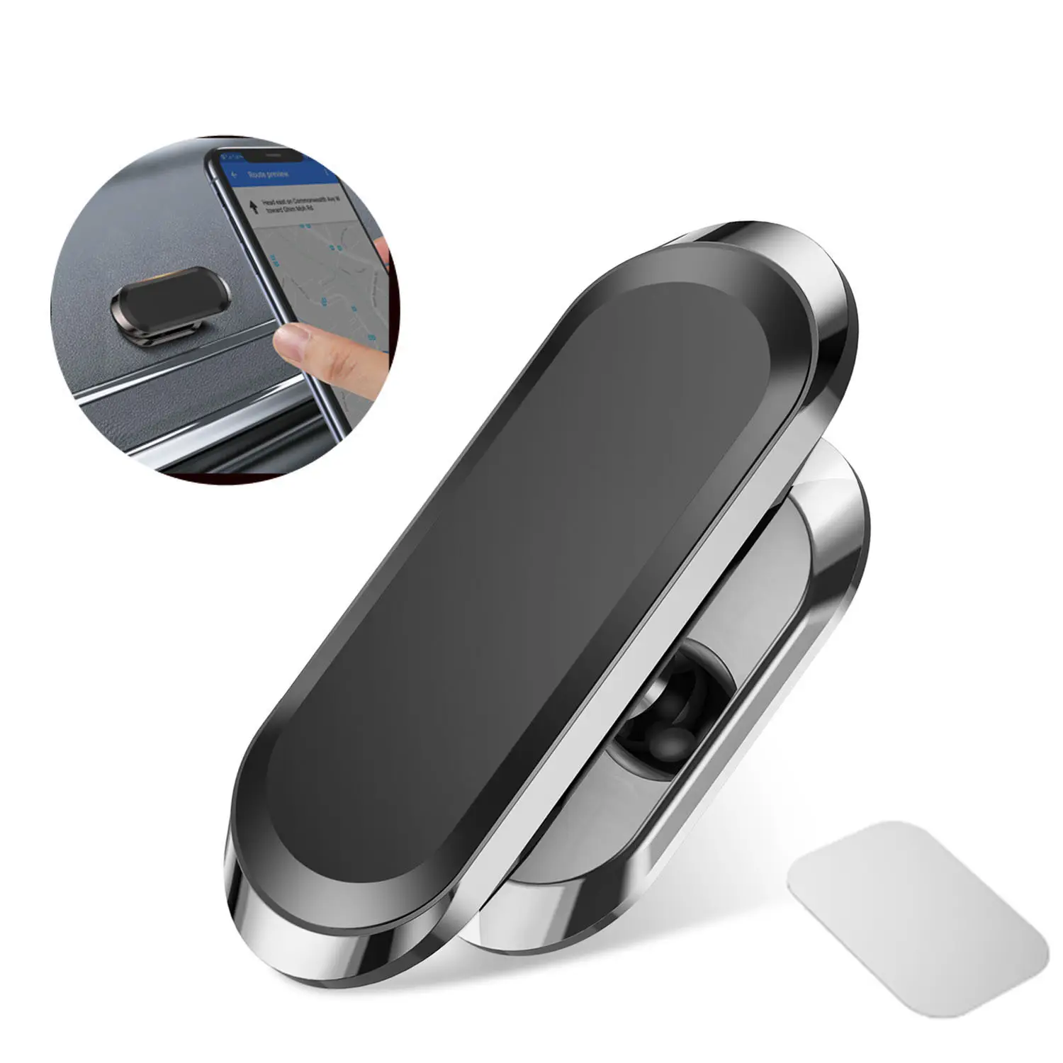 360 Rotation Universal Metal Strip-Type Magnetic Mini Mobile Cell Phone Car Air Vent locking GPS Holder Adjustable Mount