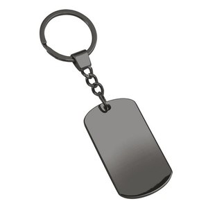 Porte-clés en métal rectangulaire brossé personnalisé, imprimé offset, porte-clés cadeau, porte-clés léger, porte-clés décapsuleur - Product Image 1