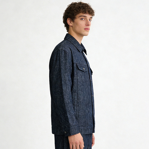 Chaqueta Bomber Vintage Premium para Hombre BRLOOTE, Transpirable, de Poliéster/Algodón, Estilo Denim, para Primavera, Ropa Exterior Informal - Product Image 3