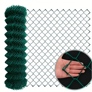 Recinzione a Maglia Romboidale Zincata 8ft x 6ft, Rete Metallica Cyclone Rivestita in PVC Nero, Rotolo di Recinzione a Catena per Fattoria - Product Image 5