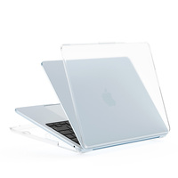 Untuk Macbook Air 13.6" 2022 M2/2024 M3 2025 M4/2026 M5 Universal Anti-gores Frosted transparan TPU Bumper Plastik Pelindung Laptop