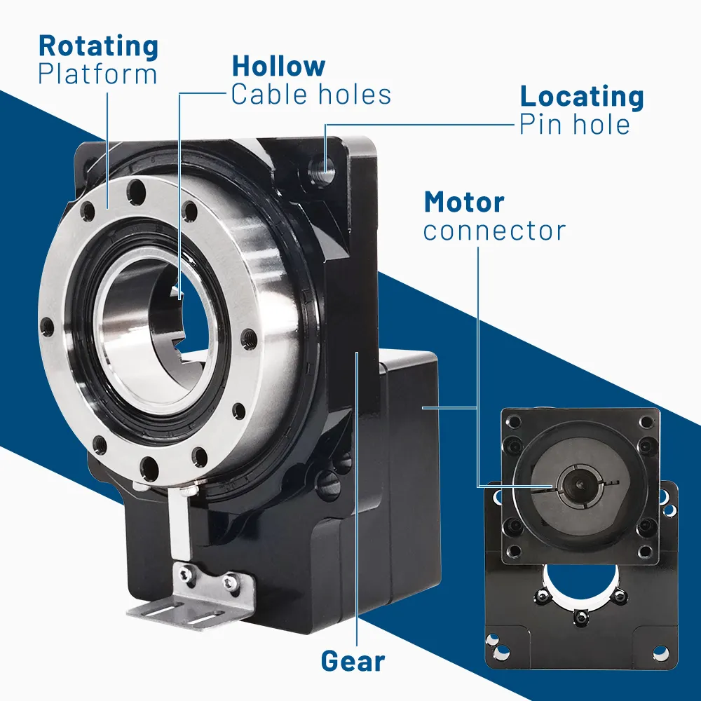 200mm中空回転プラットフォーム精密減速機中空ロータリーアクチュエータSamsr減速機