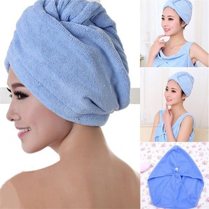 Casquette Turban pour filles, sèche les <span class=keywords><strong>cheveux</strong></span>, absorbe les <span class=keywords><strong>cheveux</strong></span>, en microfibre solide, <span class=keywords><strong>séchage</strong></span> <span class=keywords><strong>rapide</strong></span>, produit de bain, - Product Image 2