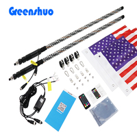 Antenne lumineuse LED RGB Chasing Offroad Flag Whip 5150 4X4 avec application et télécommande pour UTV et ATV