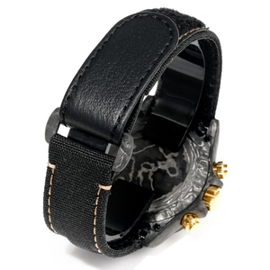 Montre mécanique pour homme de haute qualité avec lunette noir-or et trois cadrans, un design sportif de luxe indispensable pour un style tendance - Product Image 6