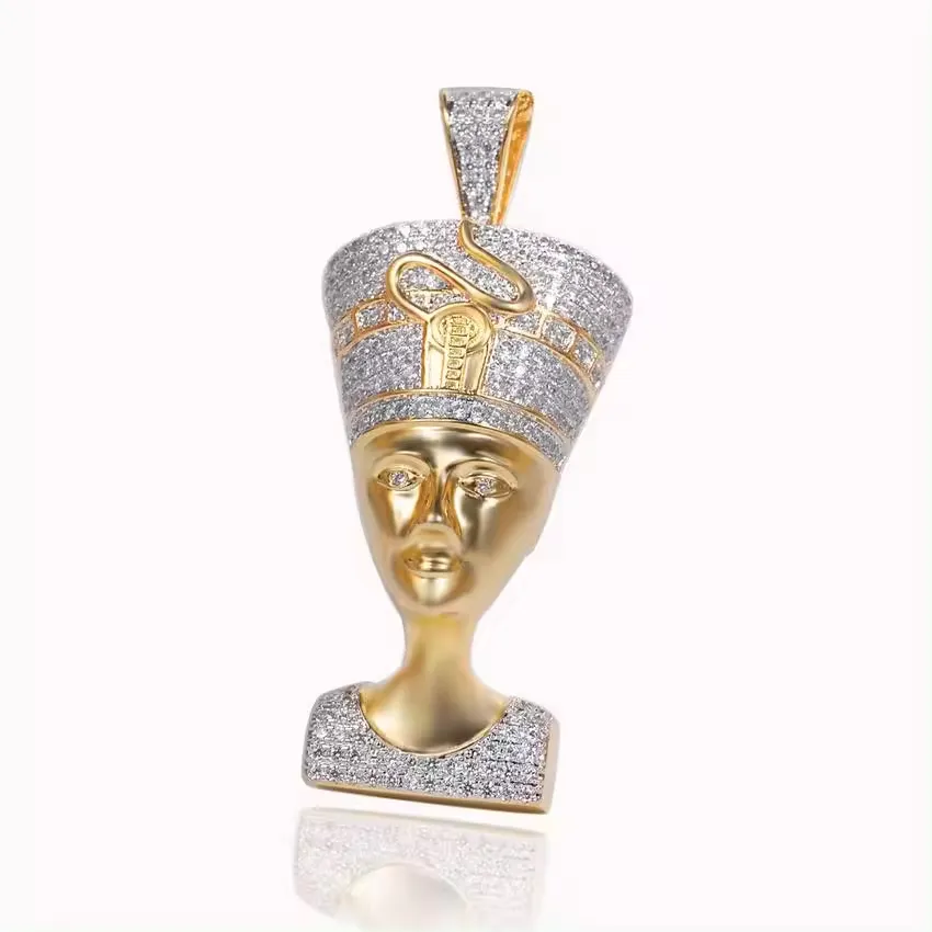 Fashion Jewelry New Design Personalized Gift Gold Filled Egyptian Pharaoh Head Pendant For Men