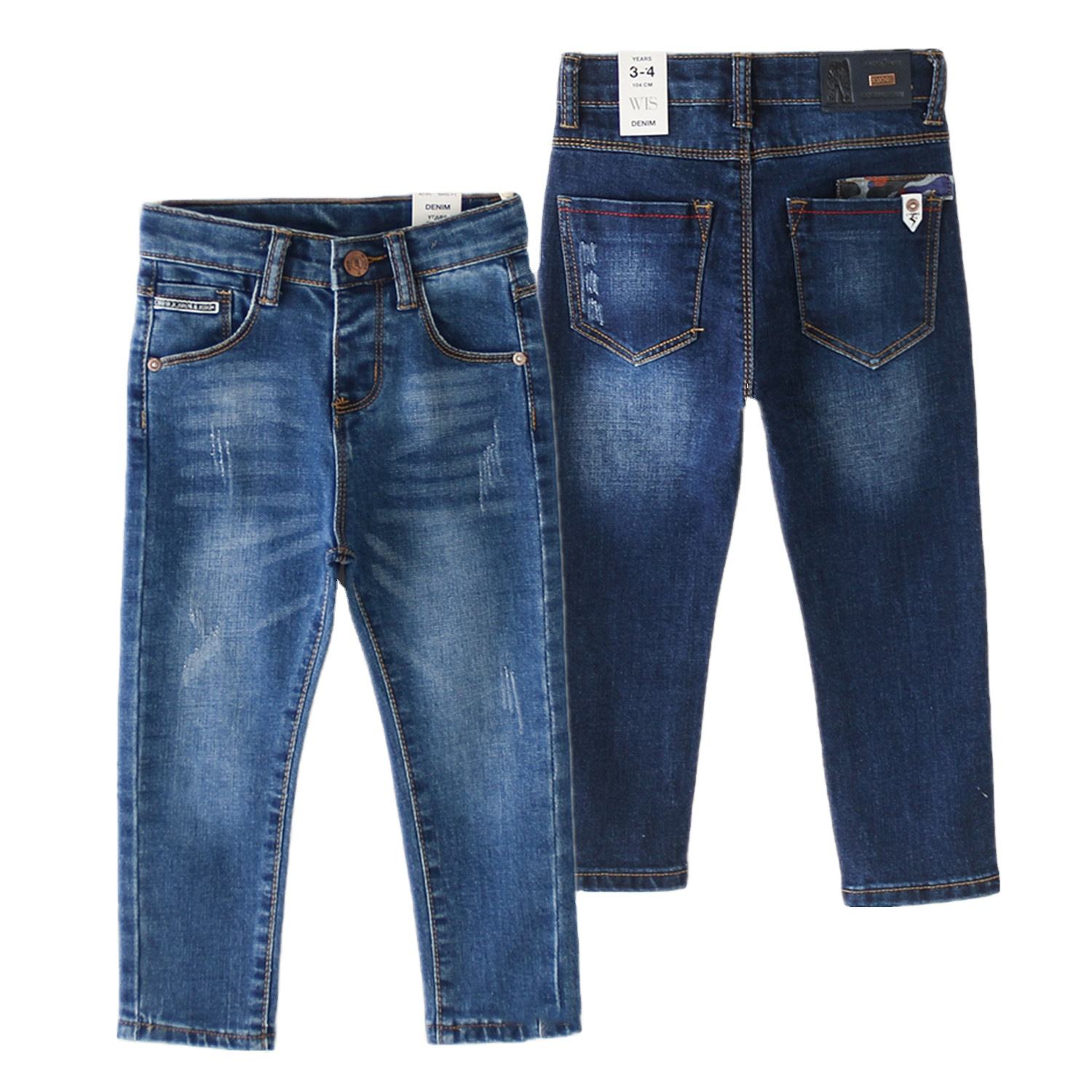 New Style Boys Jeans Loose Fit Washed Cotton Denim