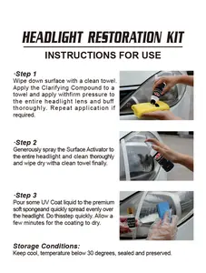 Kit restorasi lampu pembersih lampu mobil kit restorasi lampu OEM/ODM produsen kit perawatan mobil