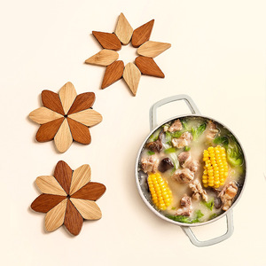 Tapete Aislante Térmico de Bambú, Color Madera Natural Marrón, Dos Tonos, Reutilizable, Plegable, para Mesa - Product Image 3