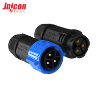 Connecteur étanche à verrouillage par pression M25 3 broches 50A 500V IP67 Jnicon Prise d'alimentation circulaire pour station de recharge de véhicules électriques