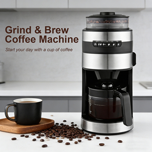 Household Popular Automatic <strong>Coffee</strong> Machine Grind and Brew System Bean to Cup <strong>Coffee</strong> Maker with Grinder - Product Image 2