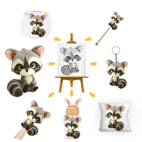 CE OEM ODM Jouet en peluche personnalisé Porte-clés poupée Raton laveur en peluche Faites votre propre peluche pour enfants Cadeaux d'entreprise